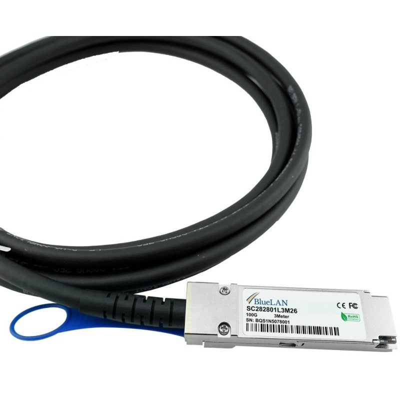 BlueOptics 100Gb 1m QSFP28 100GBASE-CR4 DAC( QSFP-100G-CU1M)