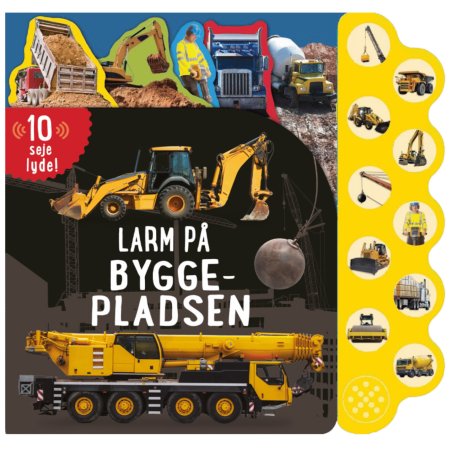Stor papbog m/10 lyde: Larm på byggepladsen