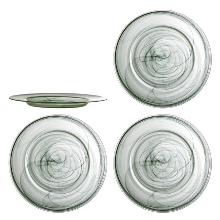 Bloomingville - Amelie Plate - Green - Glass