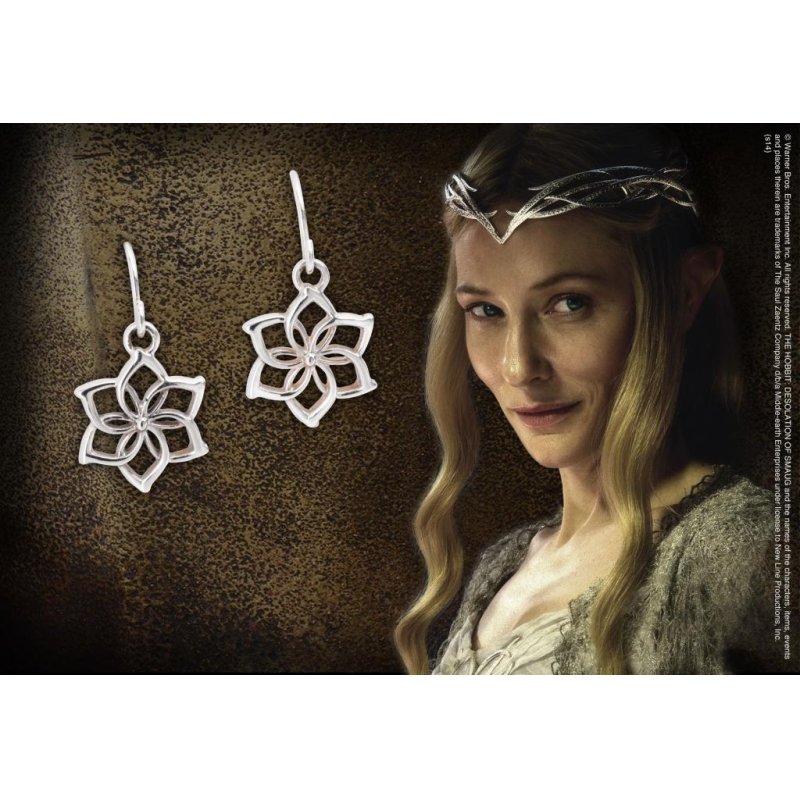 THE HOBBIT - Galadriel - Boucles d oreilles Fleur Argent