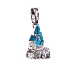 HARRY POTTER - Pendentif Charm Lumos 03 - Poudlard Argenté