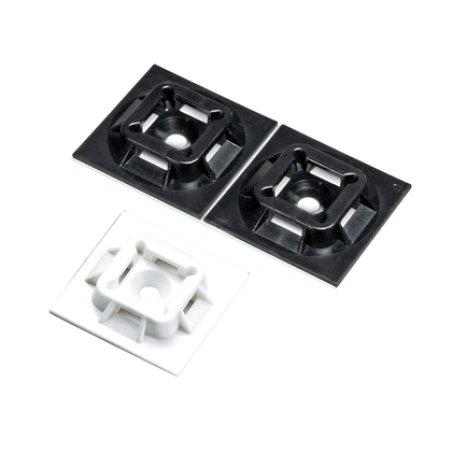 CableTieMount Adh .75x.75in WH PK500