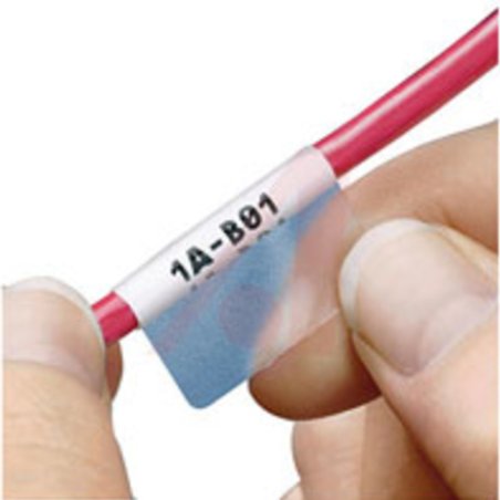 Panduit S100X225VATY étiquette auto-collante Rectangle aux angles arrondis Transparent, Blanc
