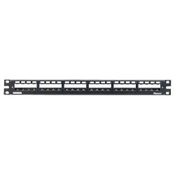 19" modular PP 24port 1U metal black SB