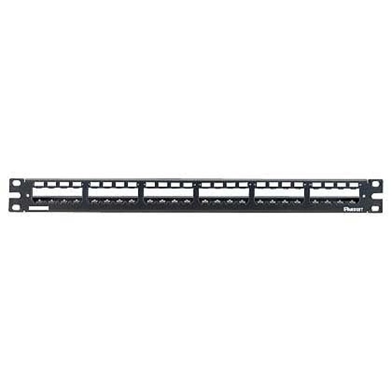 19" modular PP 24port 1U metal black SB
