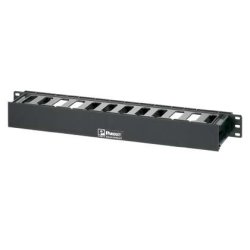 19 wire management 1U plast bl single