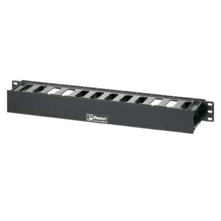 19 wire management 1U plast bl single