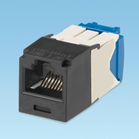 UTP modul RJ45 MiniJack-TG kat.6A black