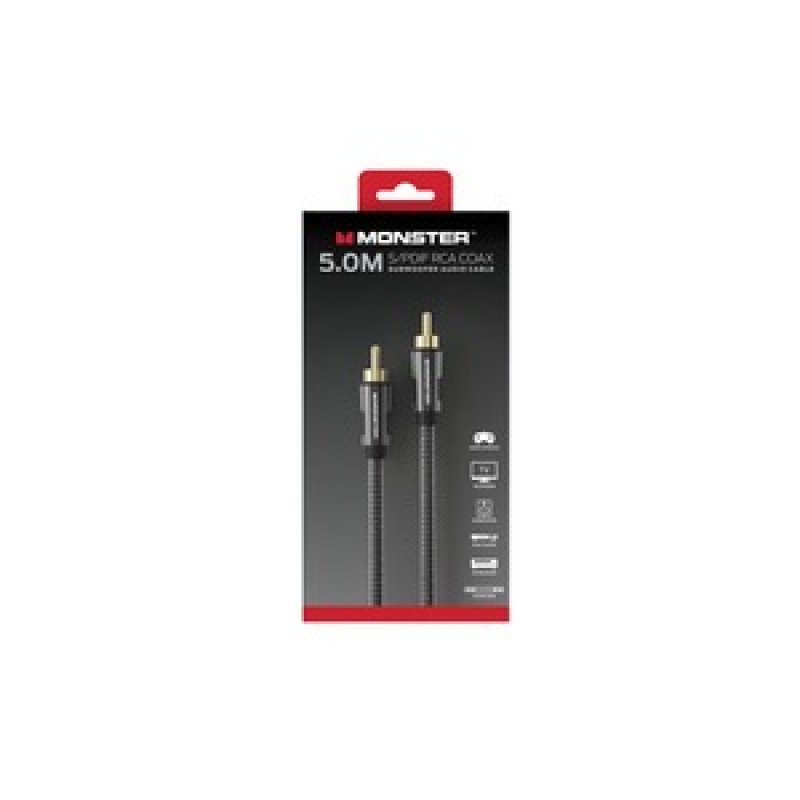 ESSENTIALS CABLE AUDIO SUBWOOFER RCA MALE VERS RCA MALE 5M