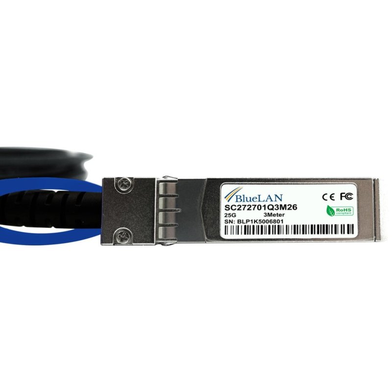 BlueOptics SFP28-DAC-2M-UQ câble InfiniBand et à fibres optiques Noir