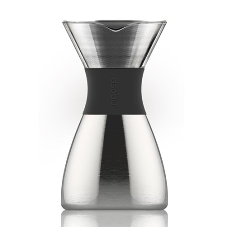 Asobu PourOver Cafetière avec infusion à froid Noir, Argent