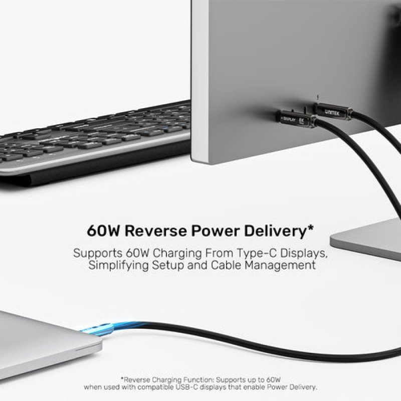 UNITEK OPTIC CABLE USB-C PD60W 8K30HZ 5M BLACK