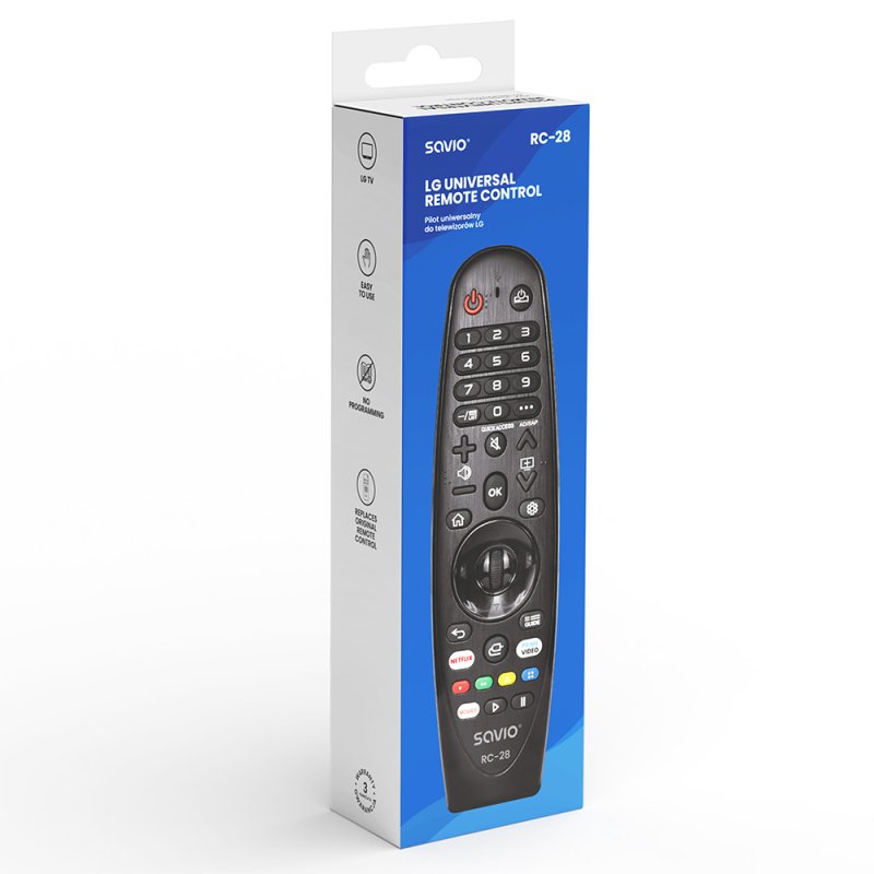 Savio RC-28 remote control IR Wireless TV Press buttons