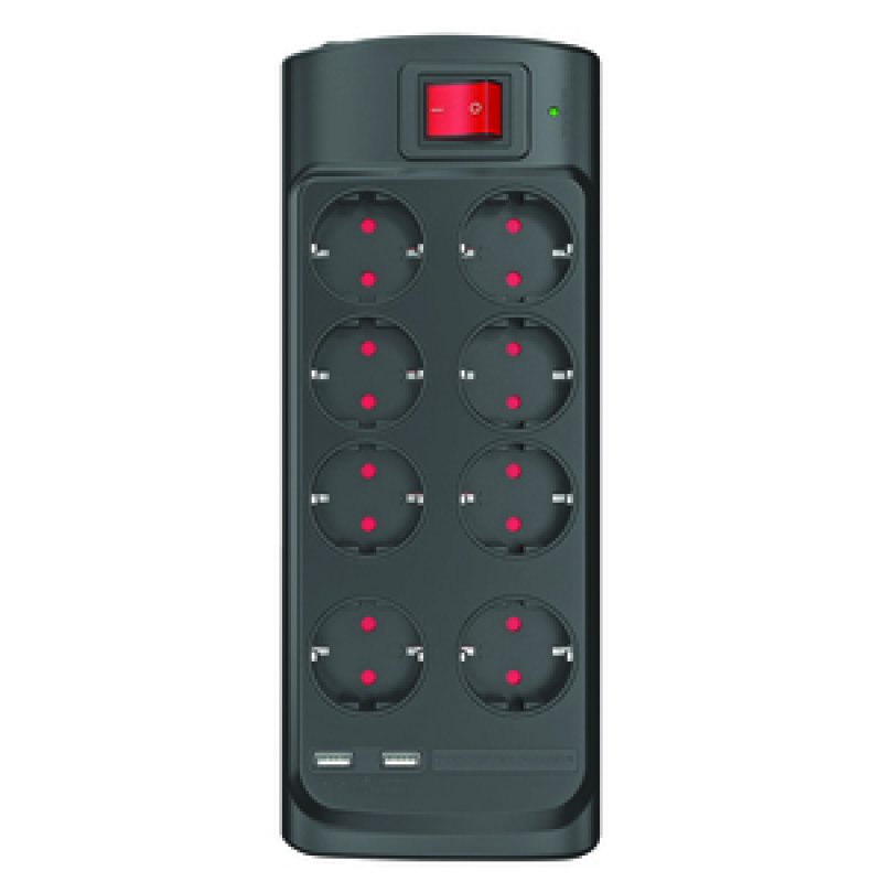 POWER PARAFOUDRE PARASURTENSEUR 8 AC/2 USB-A DE