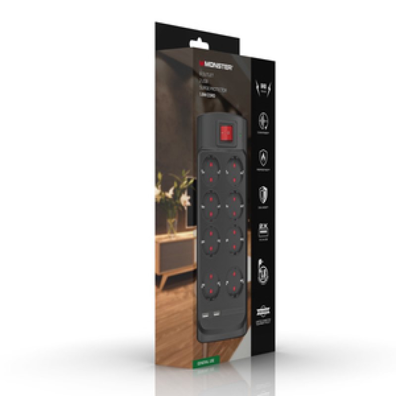 POWER PARAFOUDRE PARASURTENSEUR 8 AC/2 USB-A DE