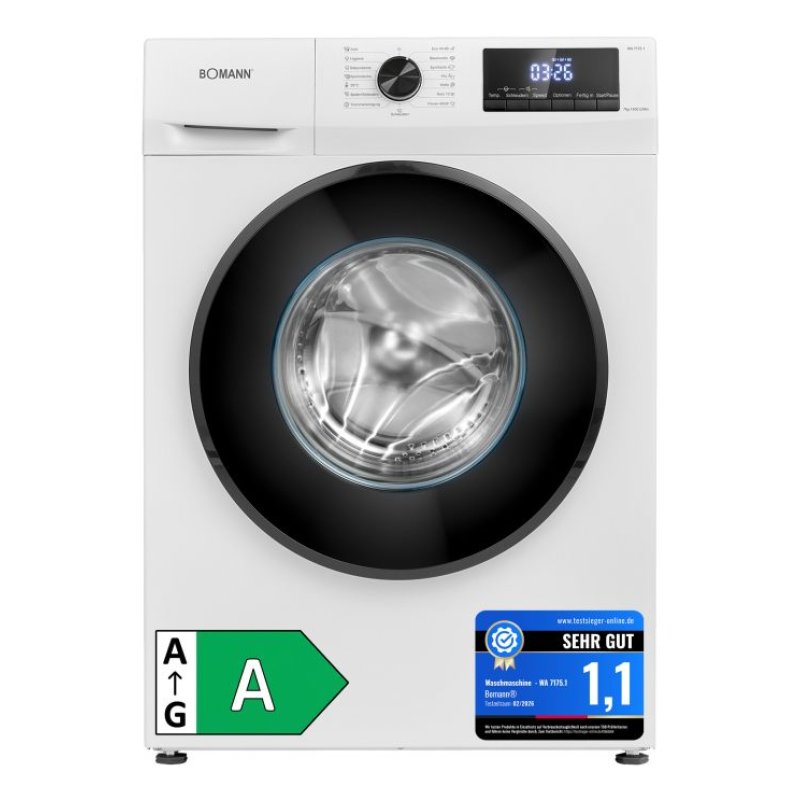 Bomann WA 7175.1 washing machine Front-load 7 kg 1400 RPM White