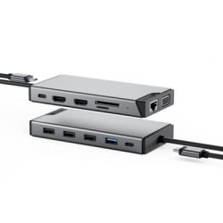 ALOGIC DUCDDV3V2 laptop dock/port replicator Wired USB 3.2 Gen 1 (3.1 Gen 1) Type-A Type-C Grey