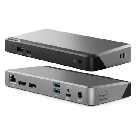 ALOGIC DUPRDX2-100 station d'accueil Avec fil USB 3.2 Gen 1 (3.1 Gen 1) Type-C Noir, Gris