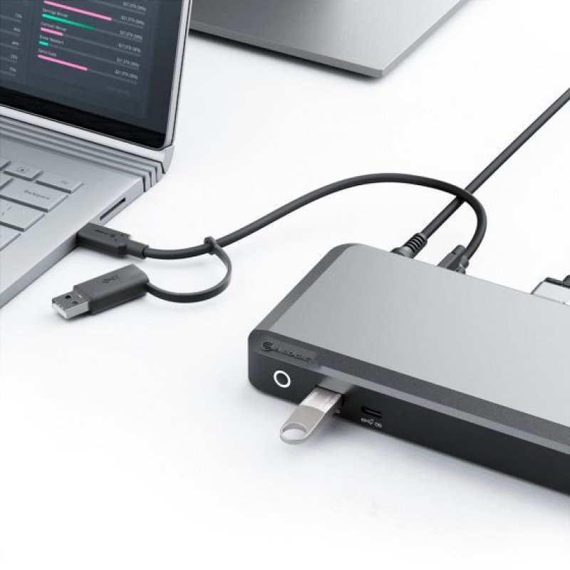 ALOGIC DUPRDX2-100 station d'accueil Avec fil USB 3.2 Gen 1 (3.1 Gen 1) Type-C Noir, Gris