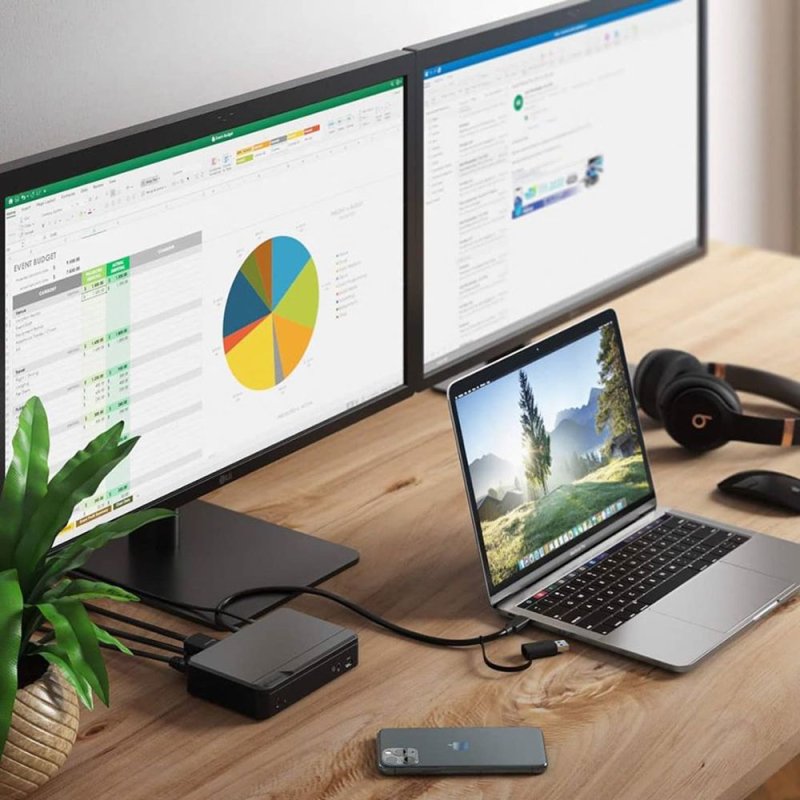 DockingStationUniversal Twin HD USB-C & USB-A 85W
