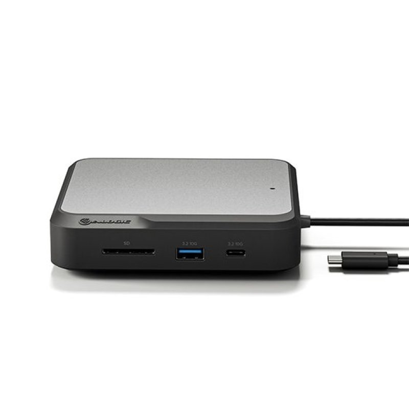 ALOGIC DUCD2 station d'accueil Avec fil USB 3.2 Gen 2 (3.1 Gen 2) Type-C Gris, Noir