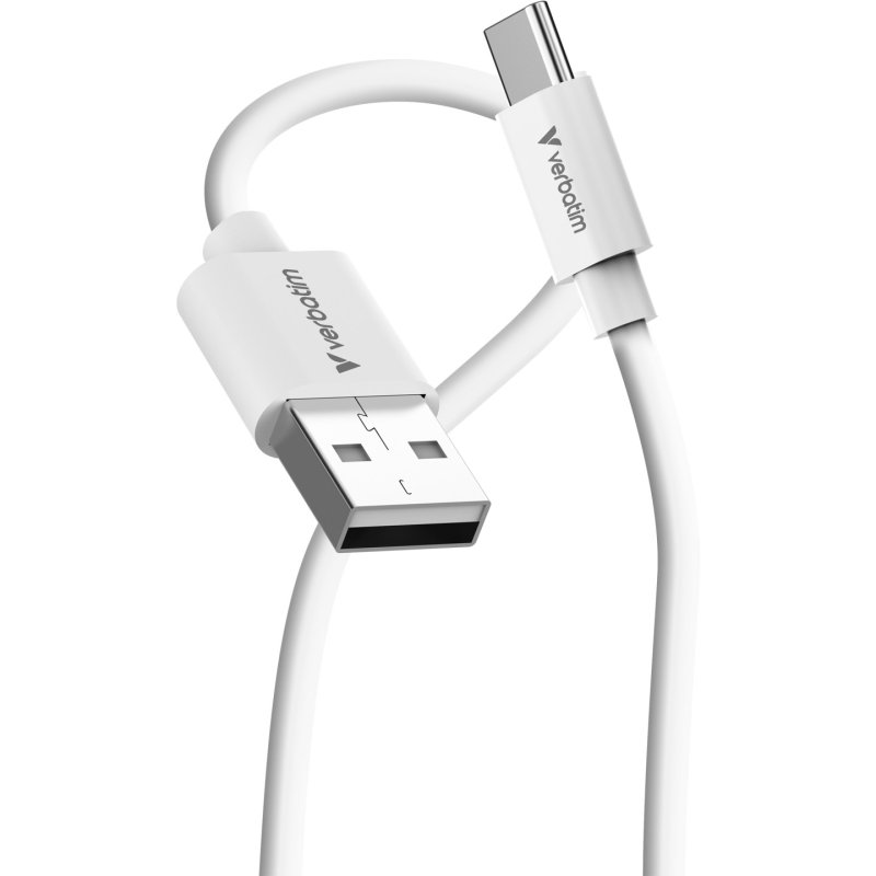 Verbatim 32393 câble USB USB 2.0 1 m USB A USB C 0,48 Gbit/s 18 W Noir, Blanc