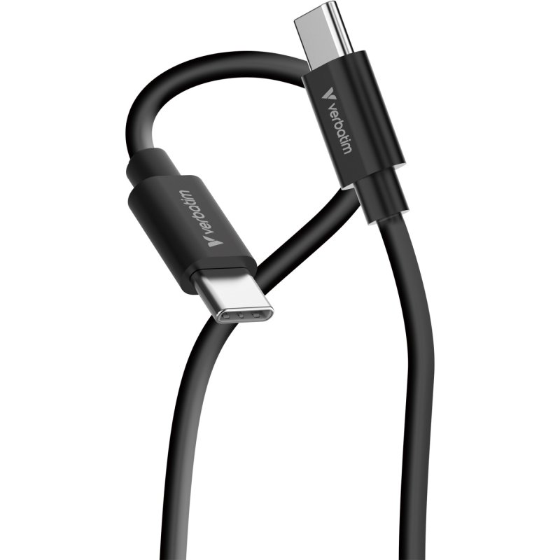 Verbatim 32391 câble USB USB 2.0 1 m USB C 0,48 Gbit/s 60 W Noir, Blanc
