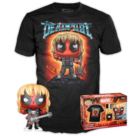 Deadpool POP! & Tee set figurine et T-Shirt Heavy Metal (S)