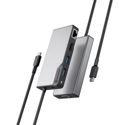 ALOGIC UCFUPRGVV2-SGR station d'accueil USB 3.2 Gen 1 (3.1 Gen 1) Type-C Noir, Gris
