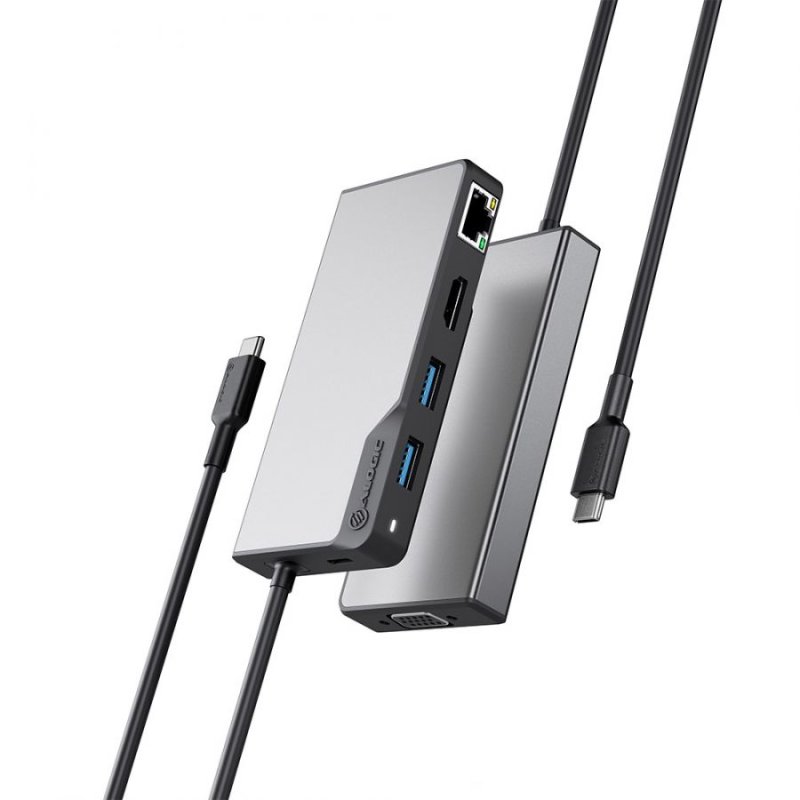 ALOGIC UCFUPRGVV2-SGR station d'accueil USB 3.2 Gen 1 (3.1 Gen 1) Type-C Noir, Gris