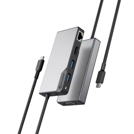 ALOGIC UCFUPRGVV2-SGR station d'accueil USB 3.2 Gen 1 (3.1 Gen 1) Type-C Noir, Gris