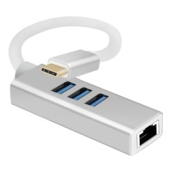 Helos 288390 hub & concentrateur USB Type-C 5000 Mbit/s Argent