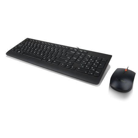 Lenovo 300 USB Combo keyboard Mouse included Home QWERTZ German Black