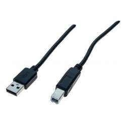 DACOMEX USB 2.0 Type A to Type B cable black - 1,8 m
