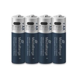 MediaRange USB-C Li-Ion Batterie, Micro AA, 4erPack