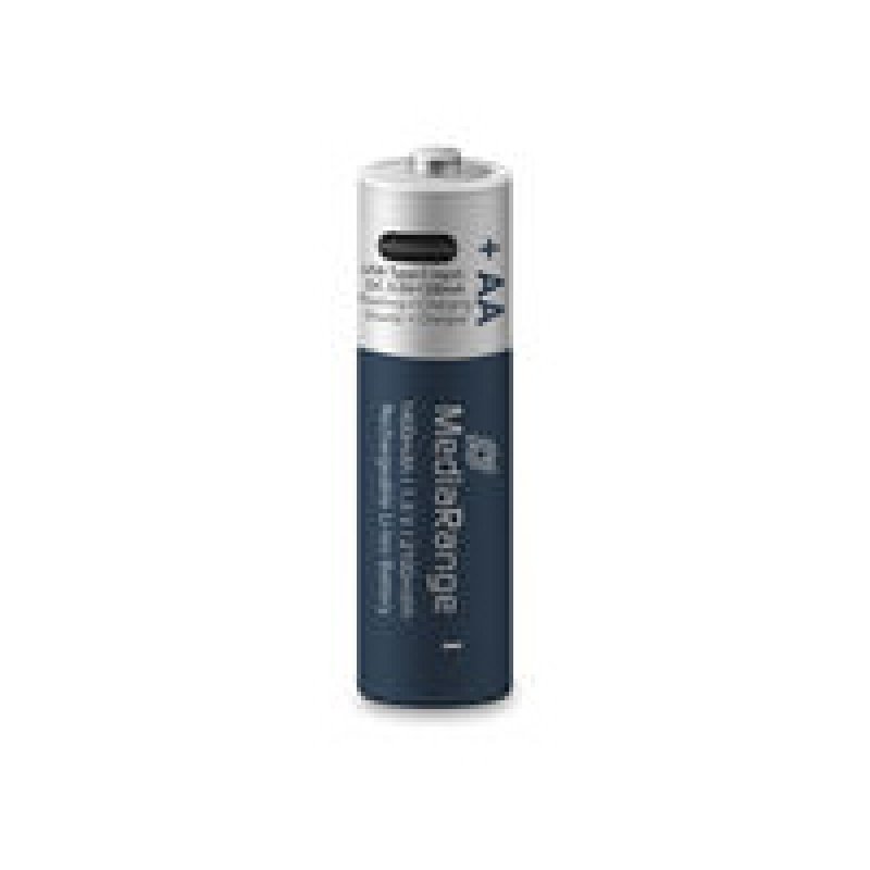 MediaRange USB-C Li-Ion Batterie, Micro AA, 4erPack