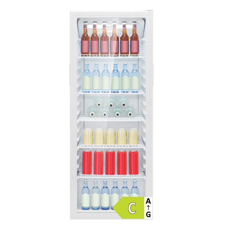 Bomann Glastürkühlschrank KSG 7292 C 143cm wh