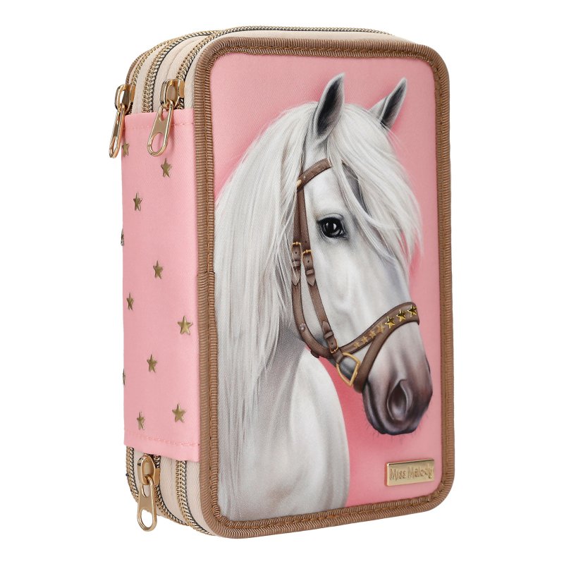 Miss Melody - Triple Pencil Case CLASSIC - Rosé
