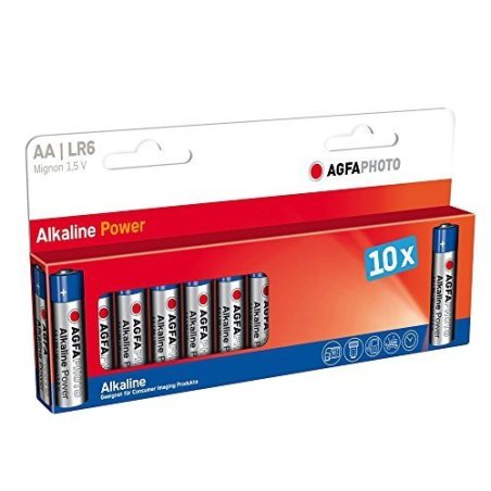 AgfaPhoto Batterie Alkaline Power -AA LR06 Mignon 10St.