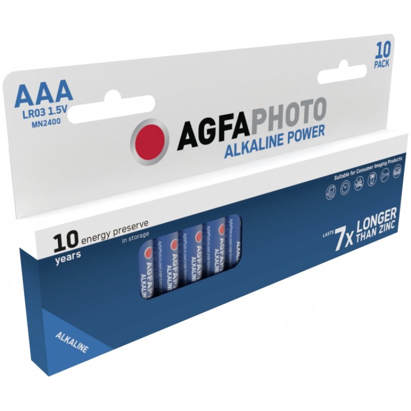 AgfaPhoto Batterie Alkaline Power -AAA LR03 Micro 10St.