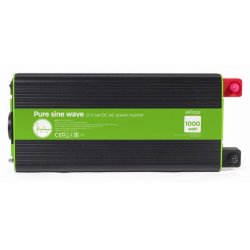 EnerGenie EG-PWC-PS1000-01 adaptateur de puissance & onduleur Auto 1000 W Noir, Vert