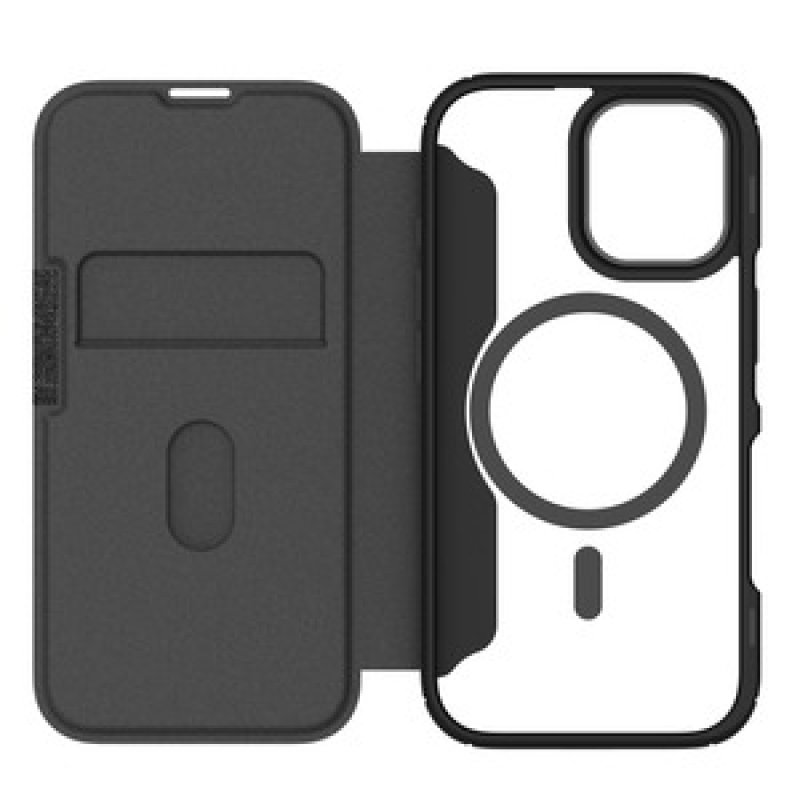 COQUE FOLIO HYBRID FOLD SNAP GRS IPHONE 17 TRANSPARENT/NOIR