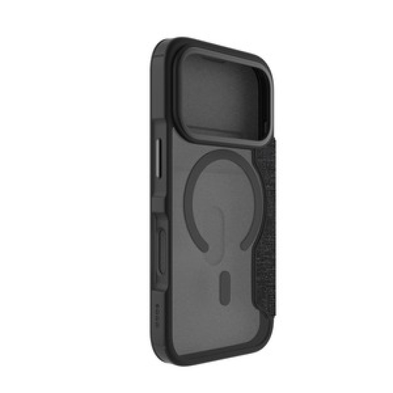 COQUE FOLIO HYBRID FOLD SNAP GRS IPHONE 17 PRO TRANSPARENT NOIR