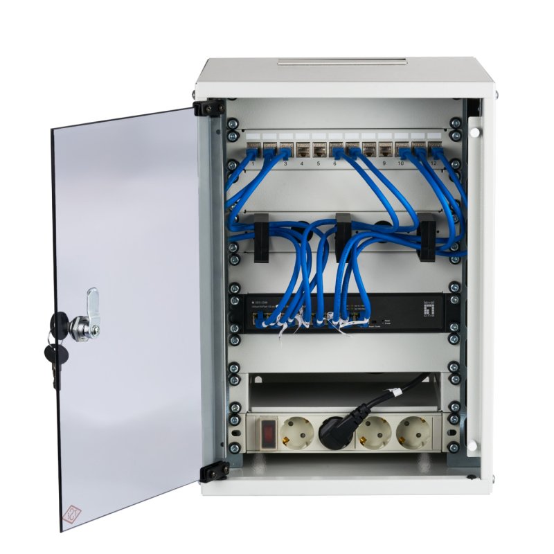 EFB Elektronik WGB-1009GR.30-SET1 rack cabinet 9U Wall mounted rack Grey