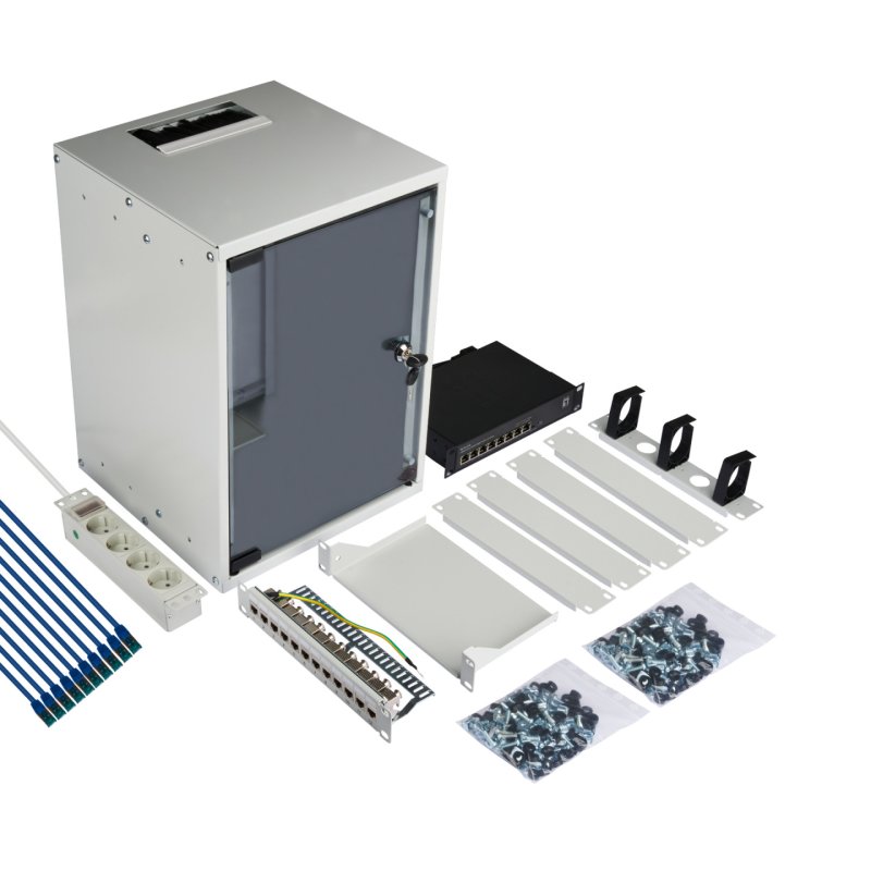 EFB Elektronik WGB-1009GR.30-SET1 étagère 9U Rack monté sur le mur Gris