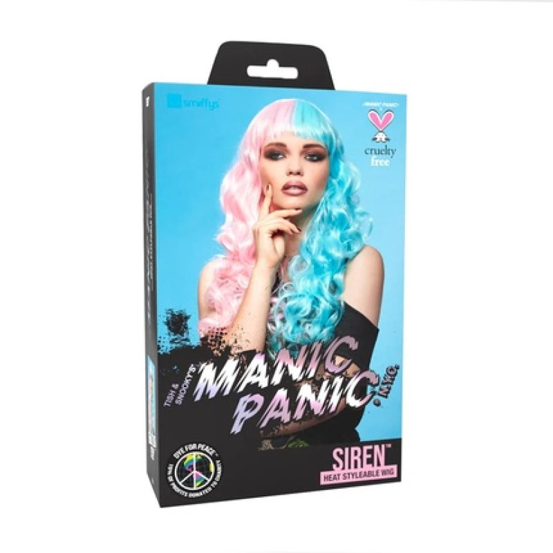 Manic Panic Cotton Candy Angel Siren Wig Pastel Blue And Pink