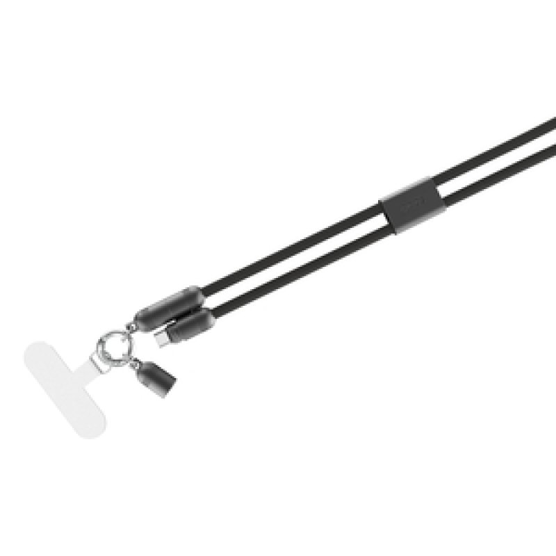 POWERLOOP TOUR DE COU CABLE DE CHARGE TYPEC-C AVEC ATTACHE NOIR