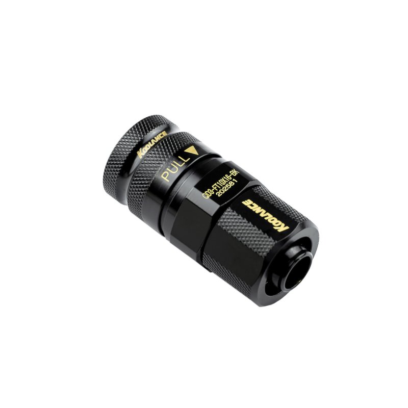 Koolance QD3 Schnellverschluss gerade weiblich auf 16/10mm - schwarz