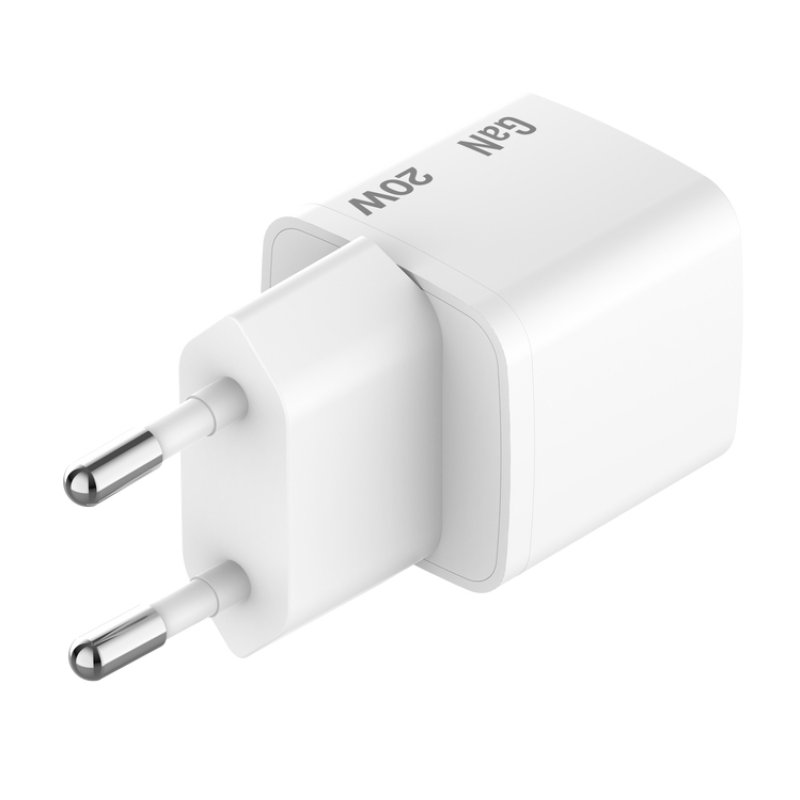 Mini chargeur secteur Verbatim GaN USB-C 20W (Blanc)