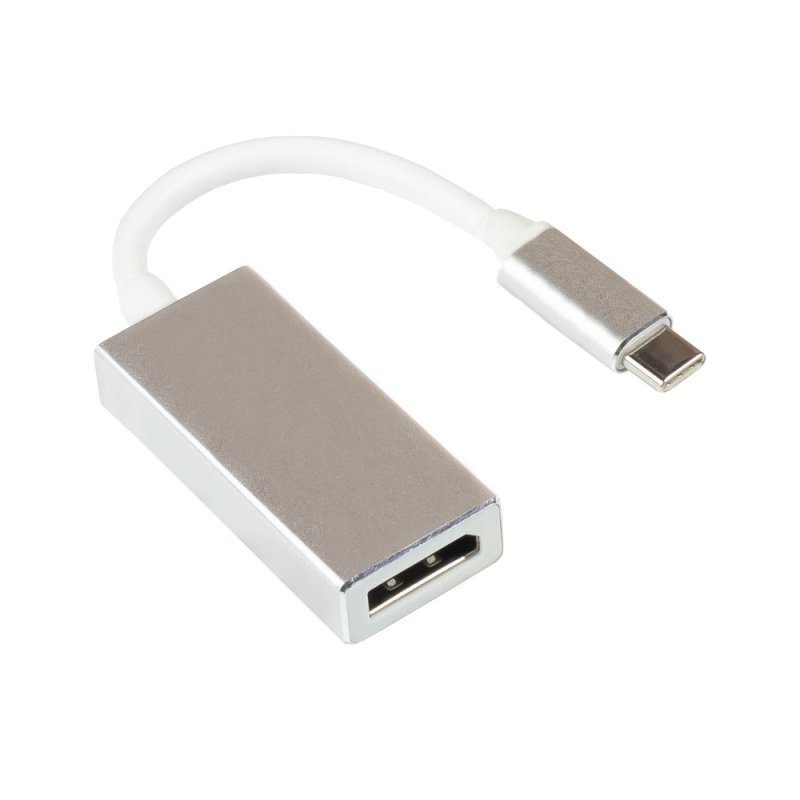 Alcasa GC-M0257 câble vidéo et adaptateur 0,15 m USB Type-C DisplayPort Argent